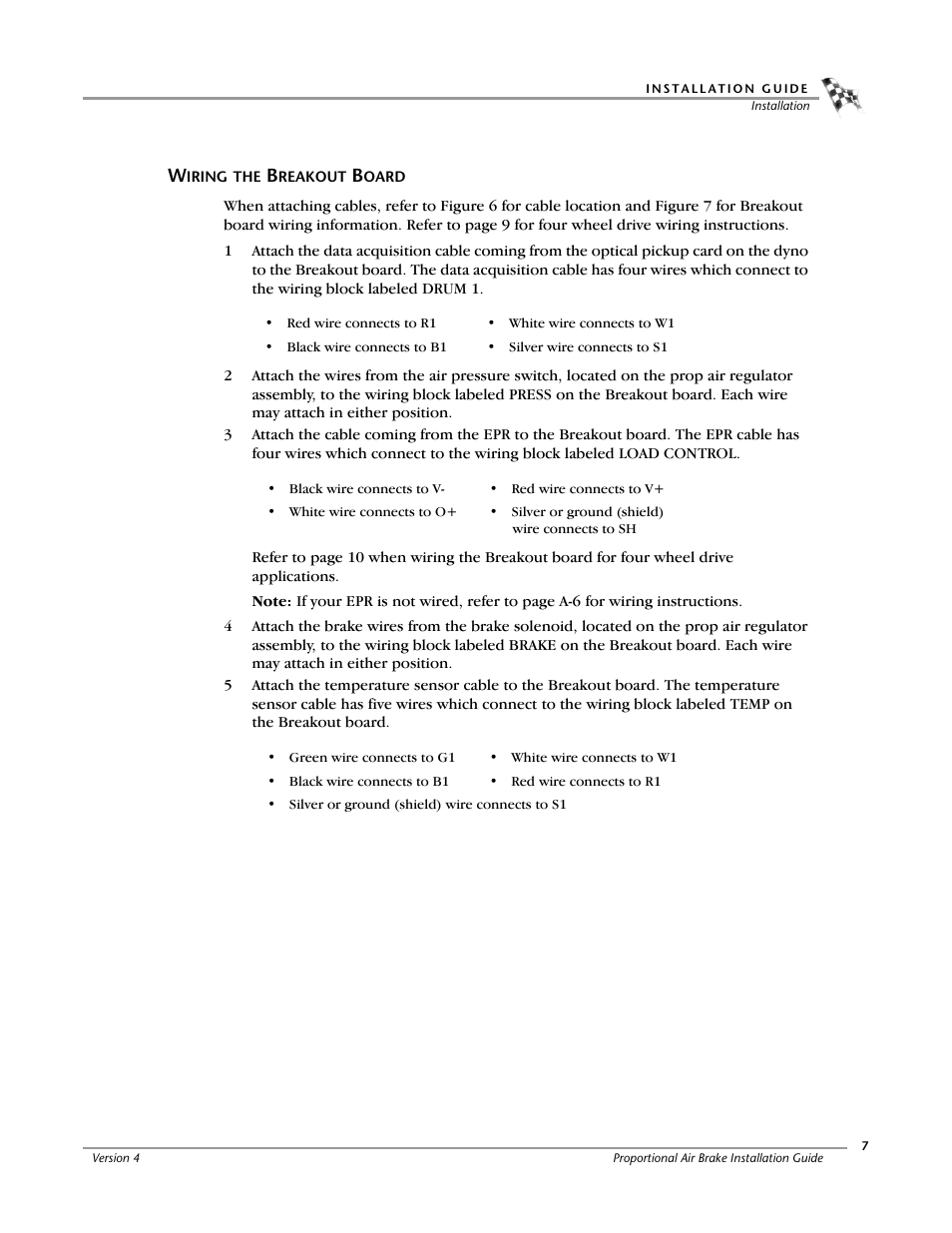 Wiring the breakout board | Dynojet Proportional Air Brake User Manual | Page 11 / 21