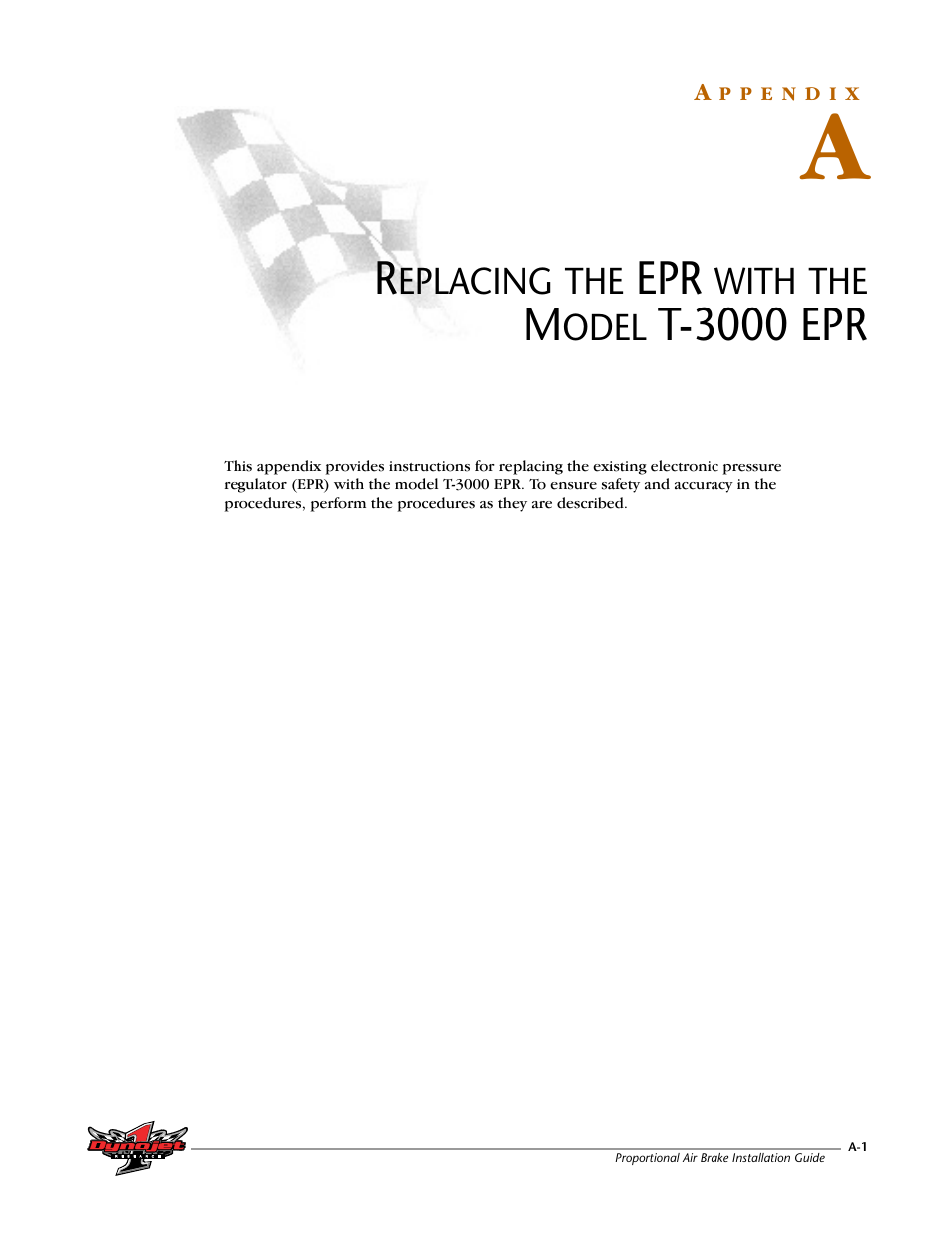 A-replacing the epr with the model t-3000 epr, T-3000 epr | Dynojet Proportional Air Brake User Manual | Page 15 / 21