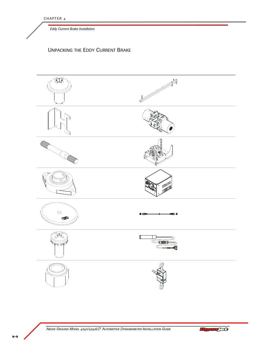 Unpacking the eddy current brake | Dynojet 424xLC2: Installation Guide User Manual | Page 100 / 190