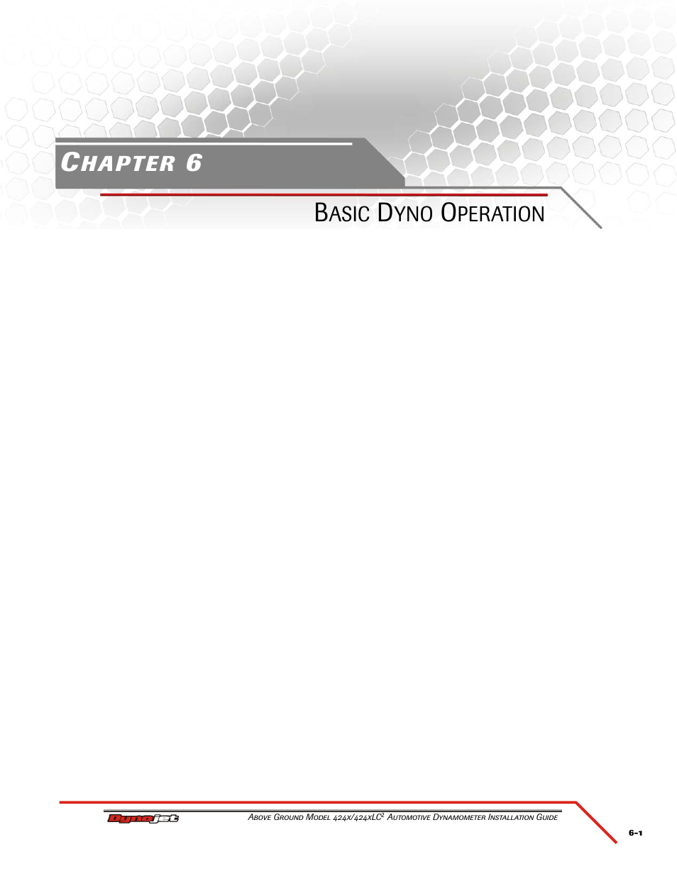 6 - basic dyno operation, Asic, Peration | Dynojet 424xLC2: Installation Guide User Manual | Page 127 / 190