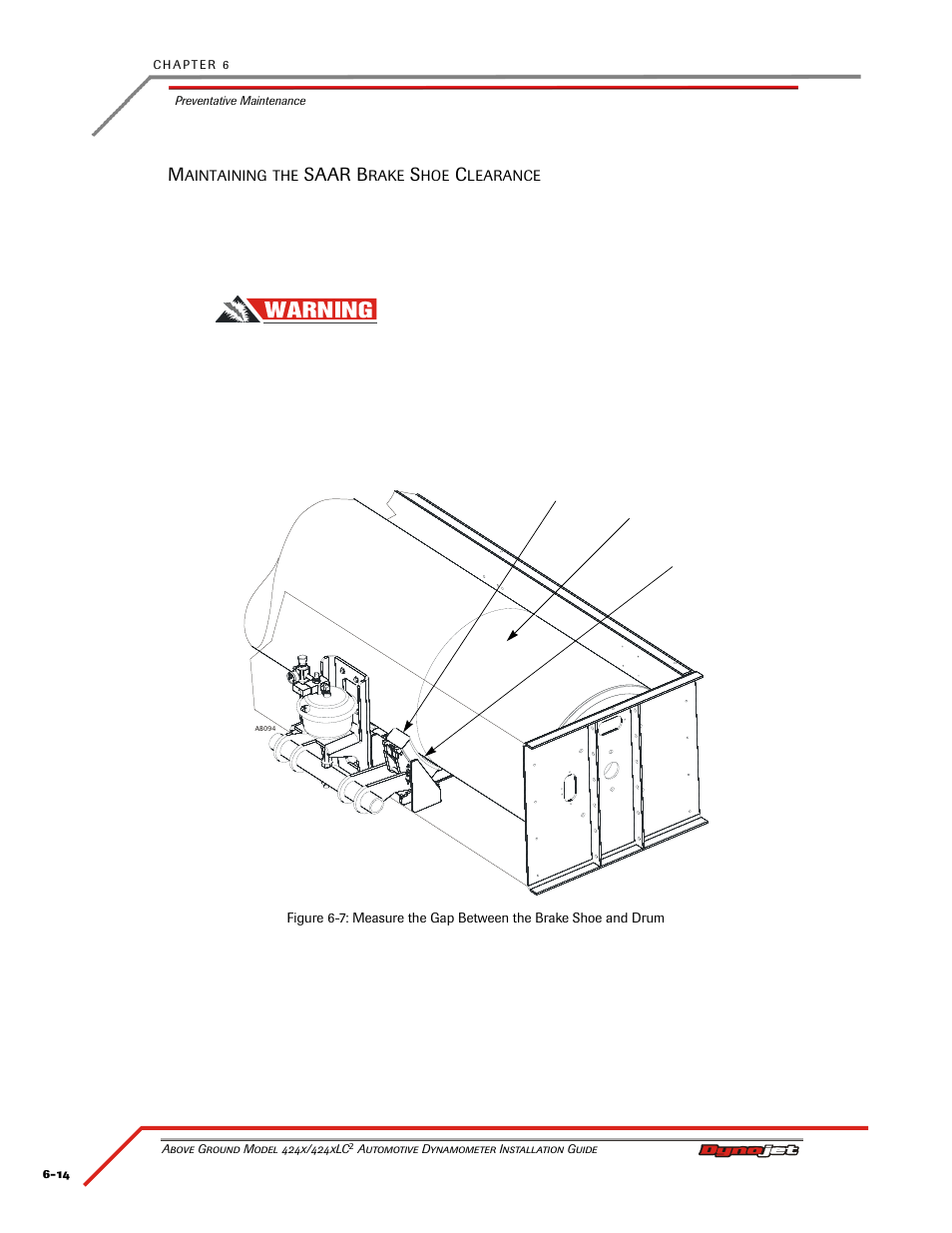 Maintaining the saar brake shoe clearance | Dynojet 424xLC2: Installation Guide User Manual | Page 140 / 190