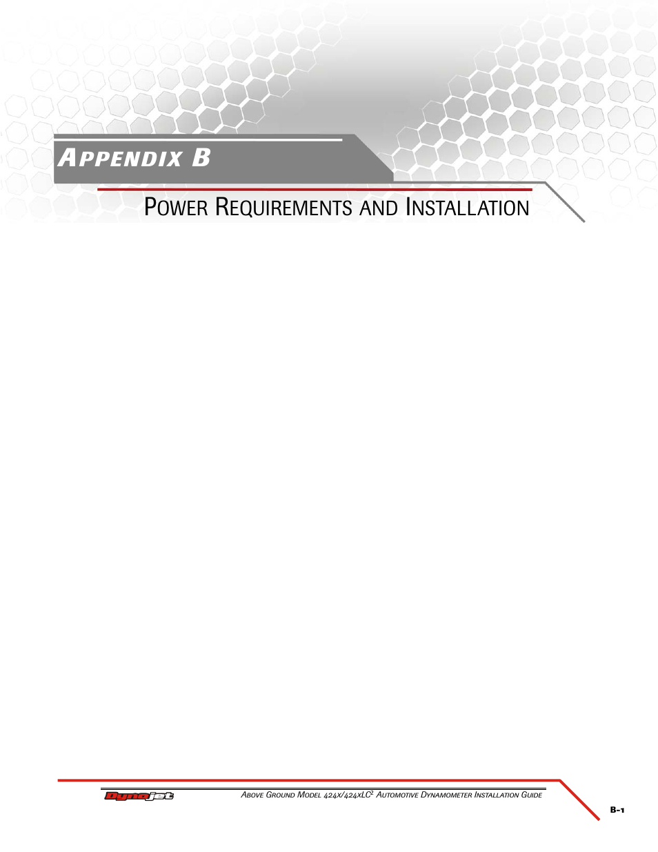 B - power requirements and installation | Dynojet 424xLC2: Installation Guide User Manual | Page 147 / 190