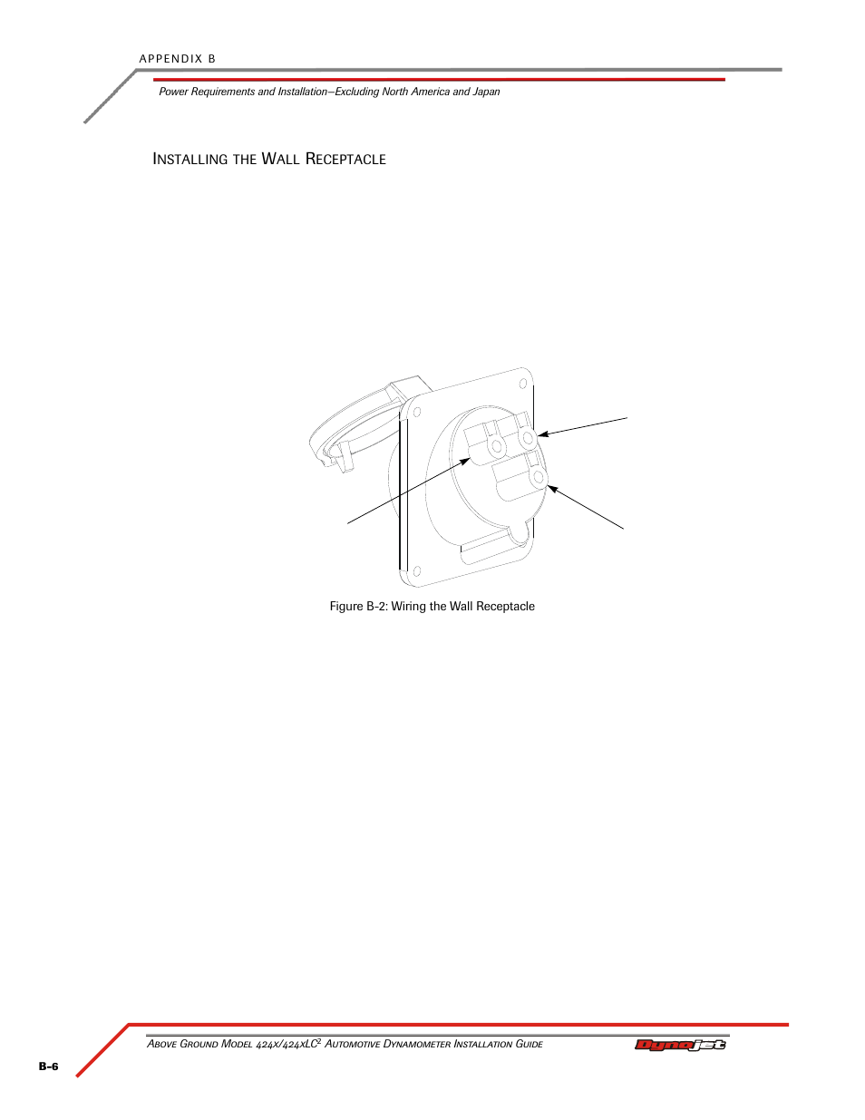 Installing the wall receptacle | Dynojet 424xLC2: Installation Guide User Manual | Page 152 / 190