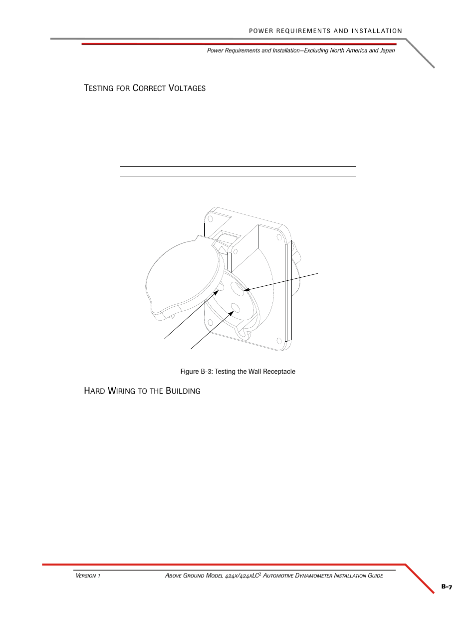 Testing for correct voltages, Hard wiring to the building | Dynojet 424xLC2: Installation Guide User Manual | Page 153 / 190