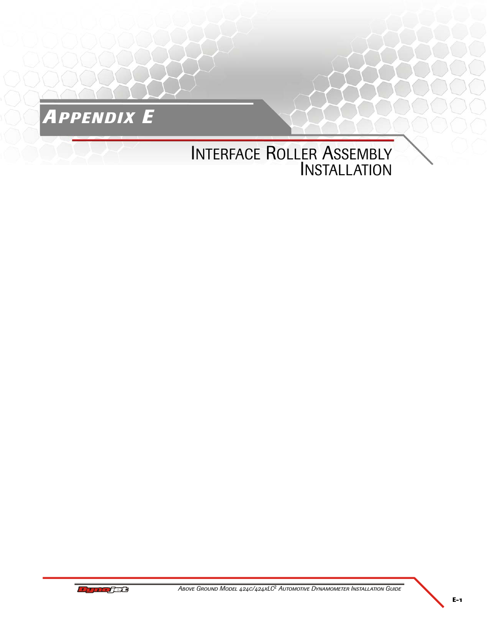 E - interface roller assembly installation | Dynojet 424xLC2: Installation Guide User Manual | Page 179 / 190