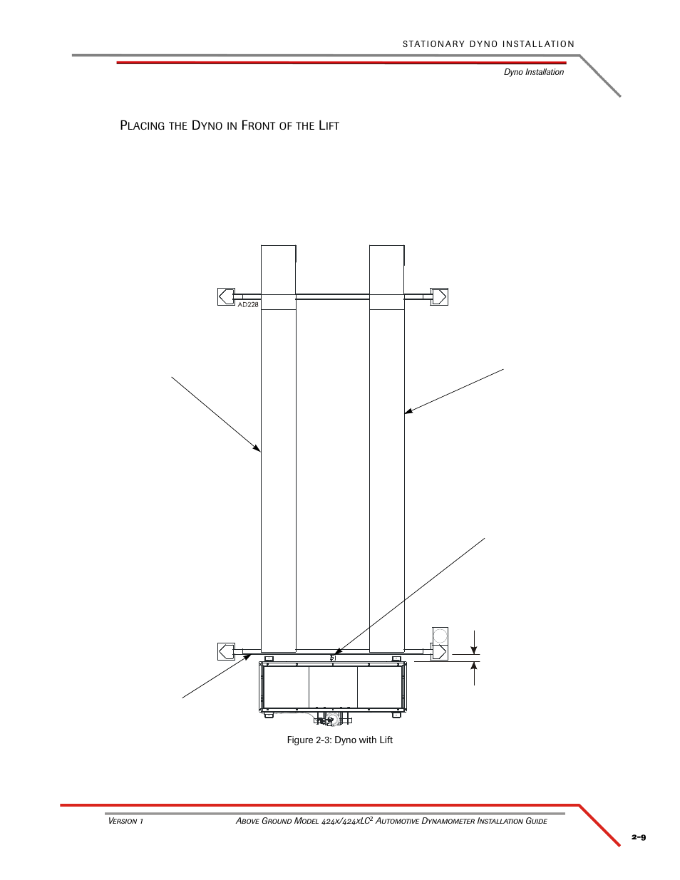 Placing the dyno in front of the lift | Dynojet 424xLC2: Installation Guide User Manual | Page 35 / 190