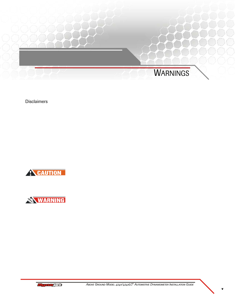 Warnings, Arnings | Dynojet 424xLC2: Installation Guide User Manual | Page 7 / 190