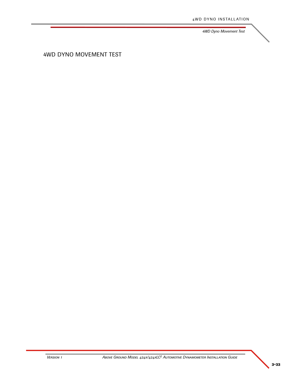 4wd dyno movement test | Dynojet 424xLC2: Installation Guide User Manual | Page 75 / 190