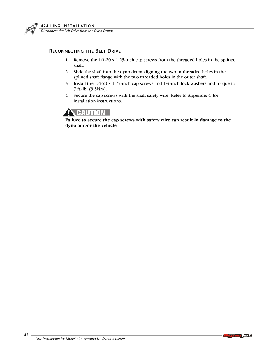 Reconnecting the belt drive | Dynojet 424 Linx: DWRT Installation Guide User Manual | Page 46 / 56