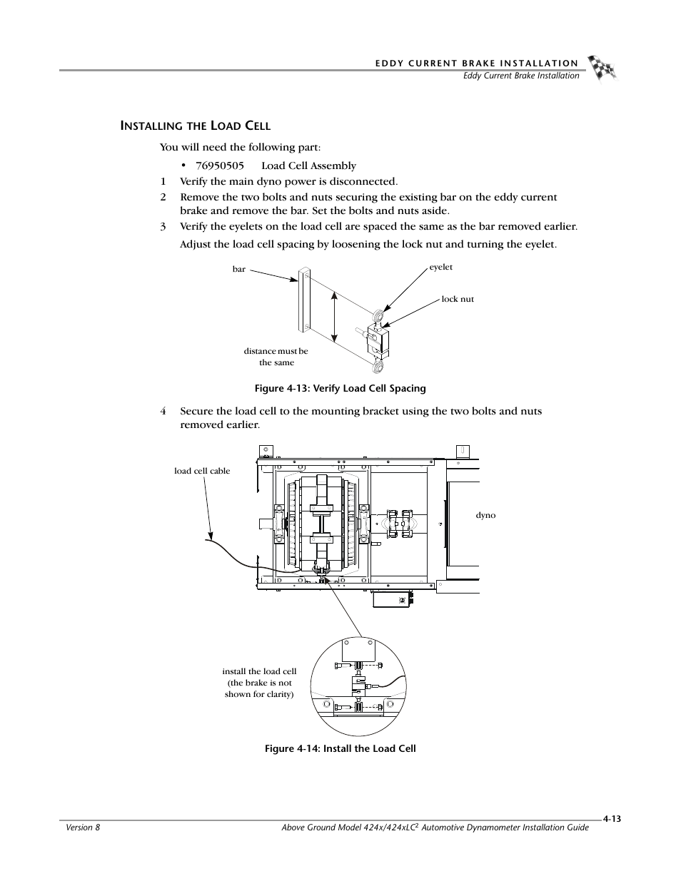 Installing the load cell | Dynojet 424x: Installation Guide User Manual | Page 105 / 188