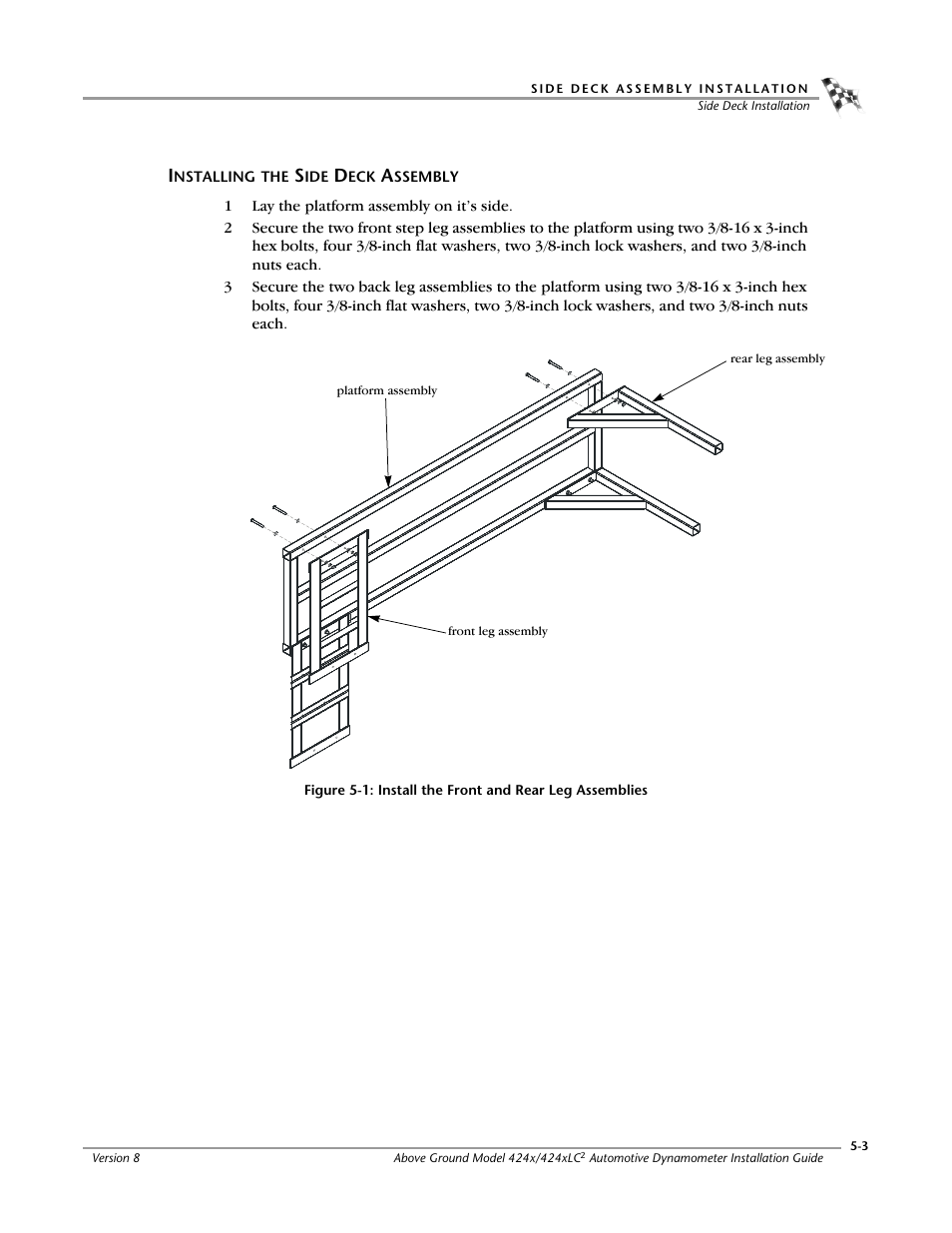Installing the side deck assembly | Dynojet 424x: Installation Guide User Manual | Page 121 / 188