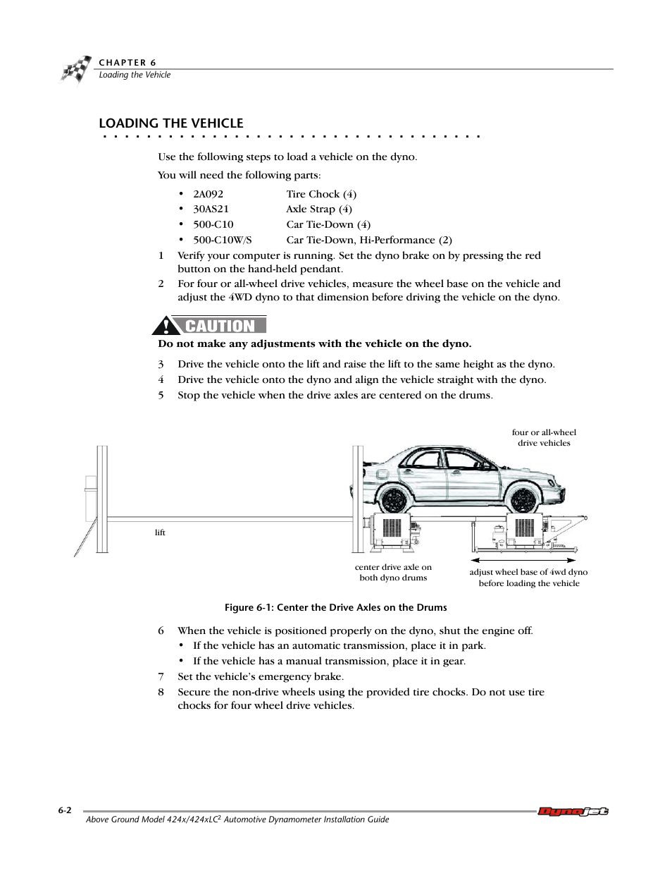 Loading the vehicle | Dynojet 424x: Installation Guide User Manual | Page 126 / 188