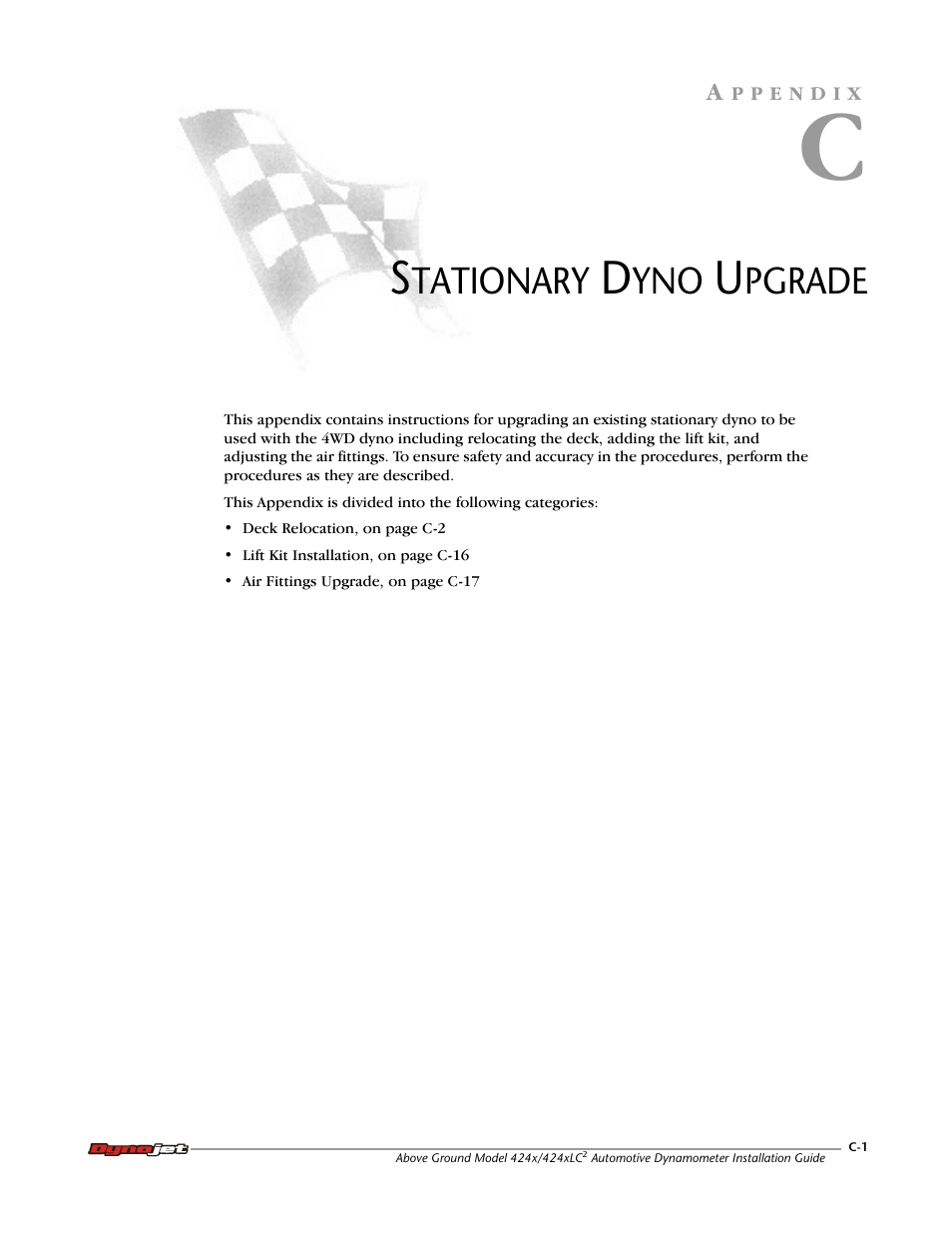 C - stationary dyno upgrade | Dynojet 424x: Installation Guide User Manual | Page 153 / 188