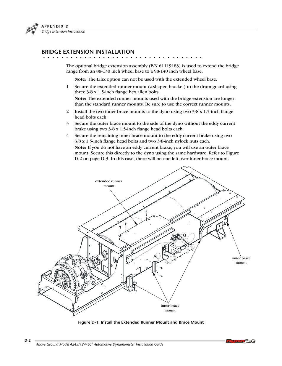 Bridge extension installation | Dynojet 424x: Installation Guide User Manual | Page 172 / 188