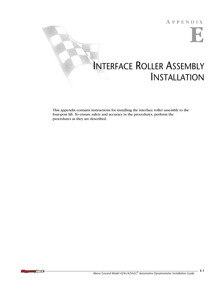 E - interface roller assembly installation | Dynojet 424x: Installation Guide User Manual | Page 177 / 188