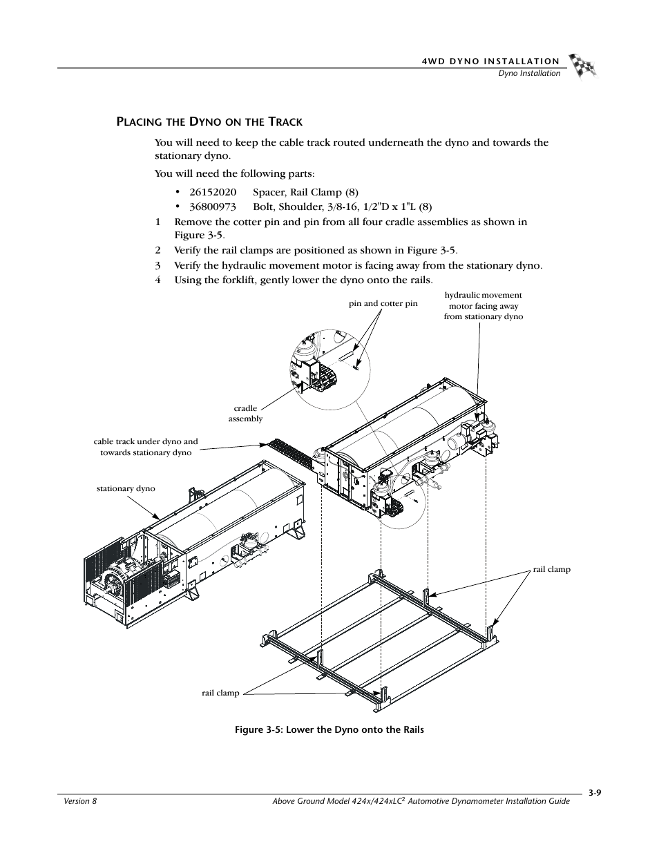 Placing the dyno on the track | Dynojet 424x: Installation Guide User Manual | Page 47 / 188