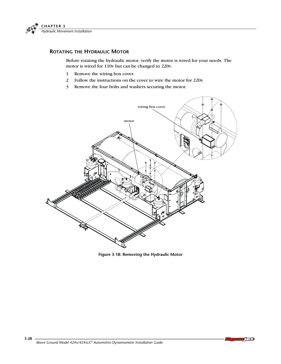 Rotating the hydraulic motor | Dynojet 424x: Installation Guide User Manual | Page 66 / 188