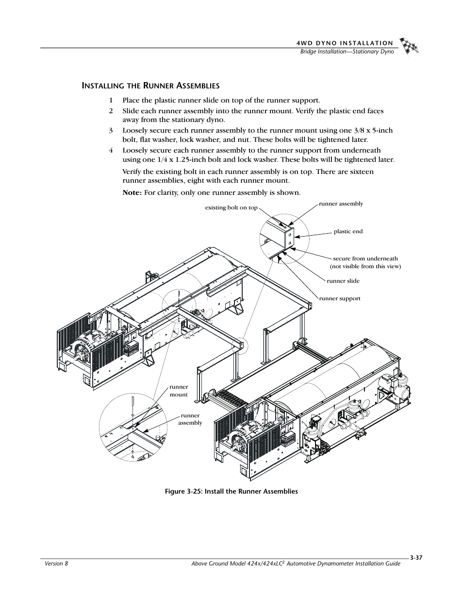 Installing the runner assemblies | Dynojet 424x: Installation Guide User Manual | Page 75 / 188