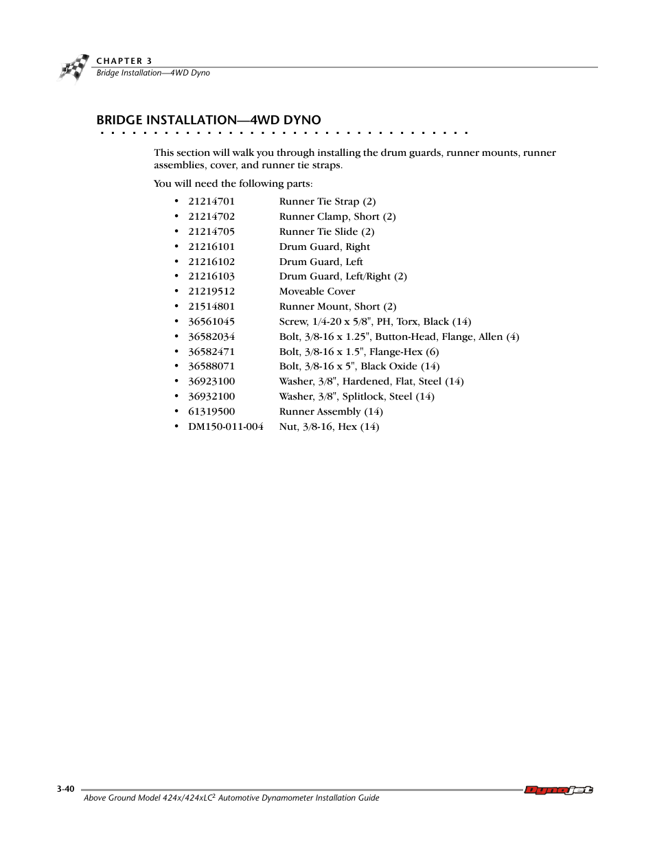 Bridge installation—4wd dyno | Dynojet 424x: Installation Guide User Manual | Page 78 / 188