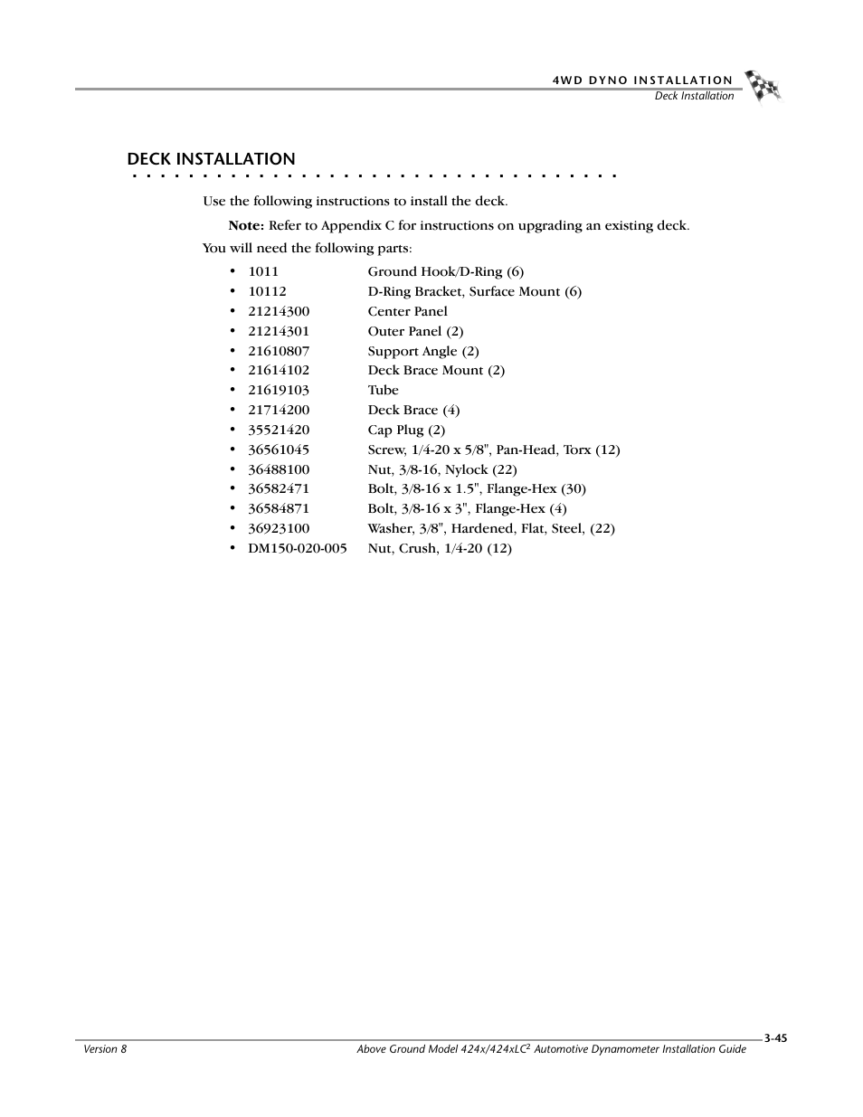 Deck installation | Dynojet 424x: Installation Guide User Manual | Page 83 / 188