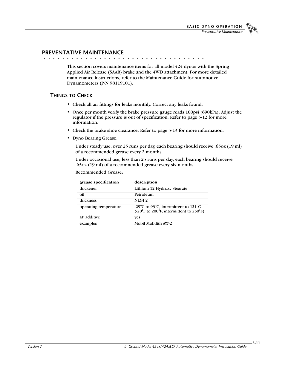 Preventative maintenance, Things to check | Dynojet 424x: Installation Guide User Manual | Page 119 / 153