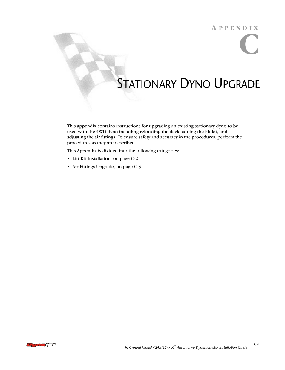 C - stationary dyno upgrade | Dynojet 424x: Installation Guide User Manual | Page 137 / 153