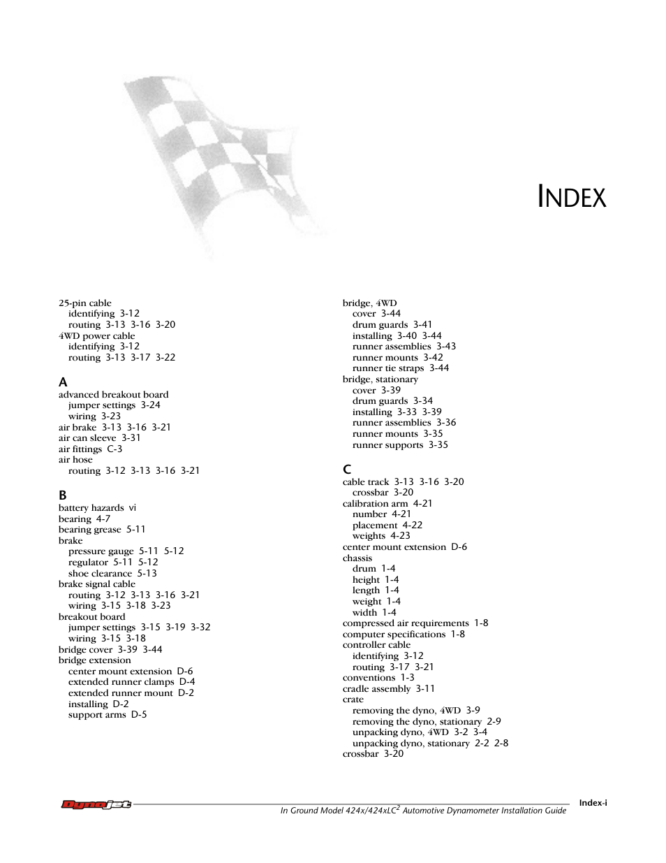 Index, Ndex | Dynojet 424x: Installation Guide User Manual | Page 151 / 153