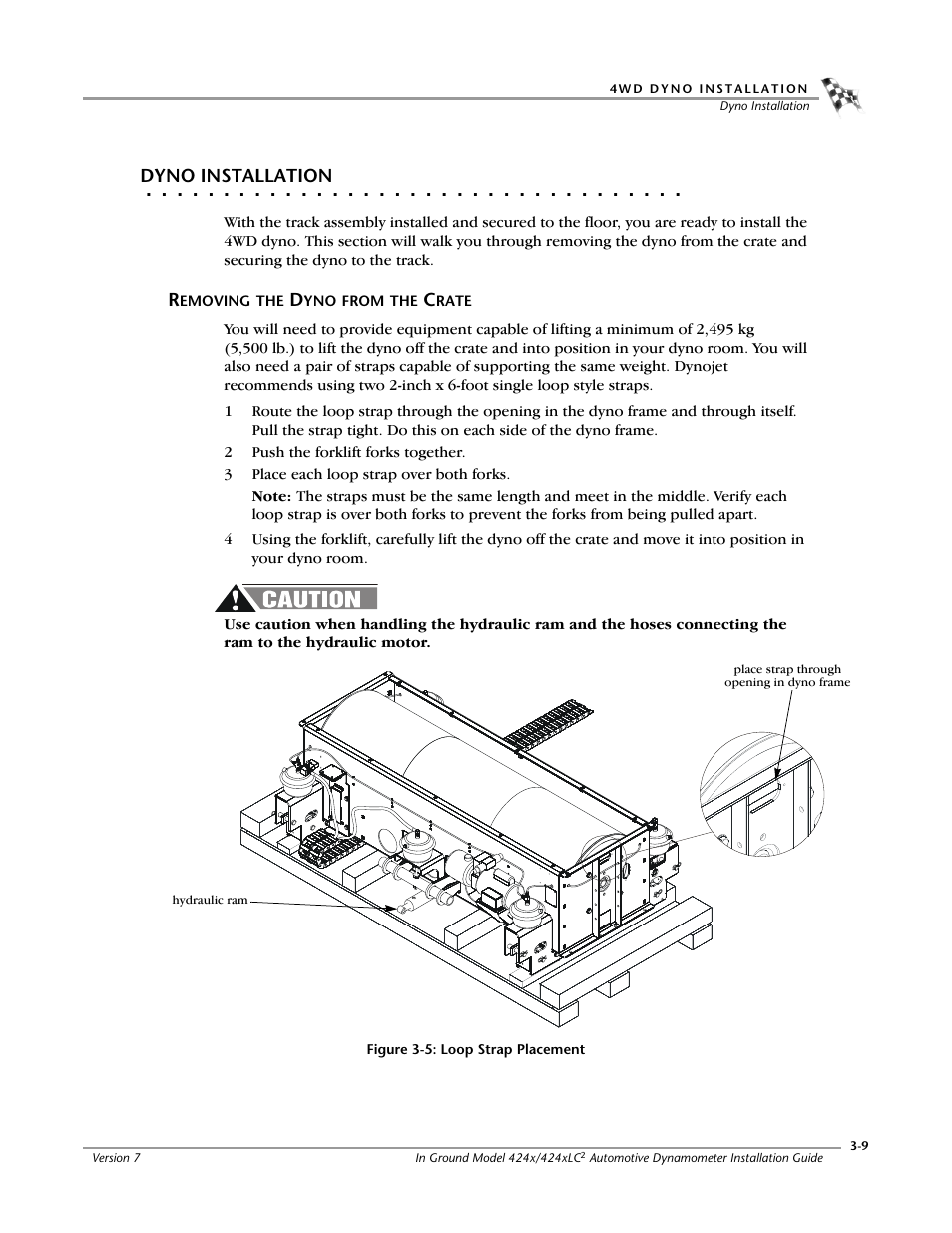 Dyno installation, Removing the dyno from the crate | Dynojet 424x: Installation Guide User Manual | Page 45 / 153