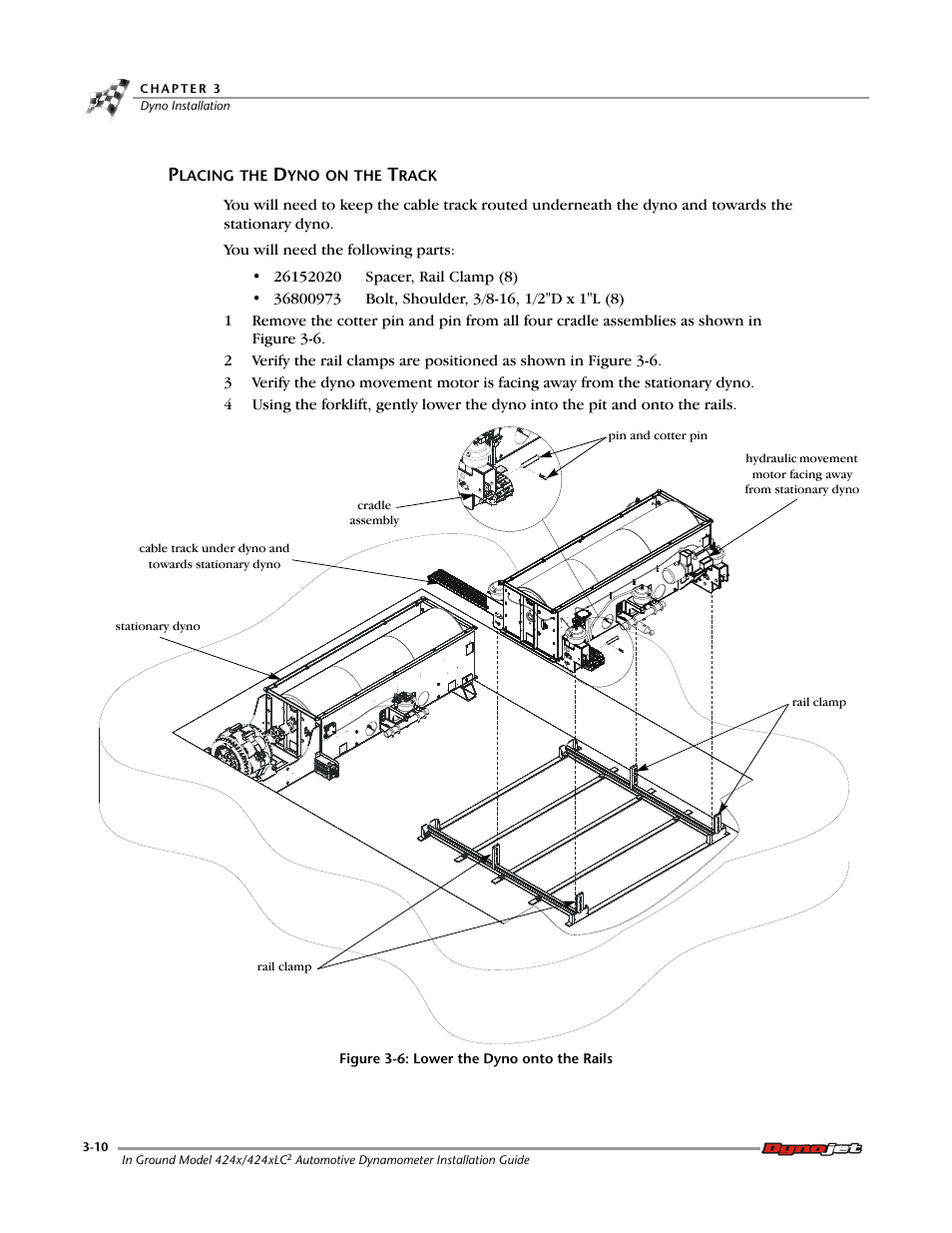Placing the dyno on the track | Dynojet 424x: Installation Guide User Manual | Page 46 / 153