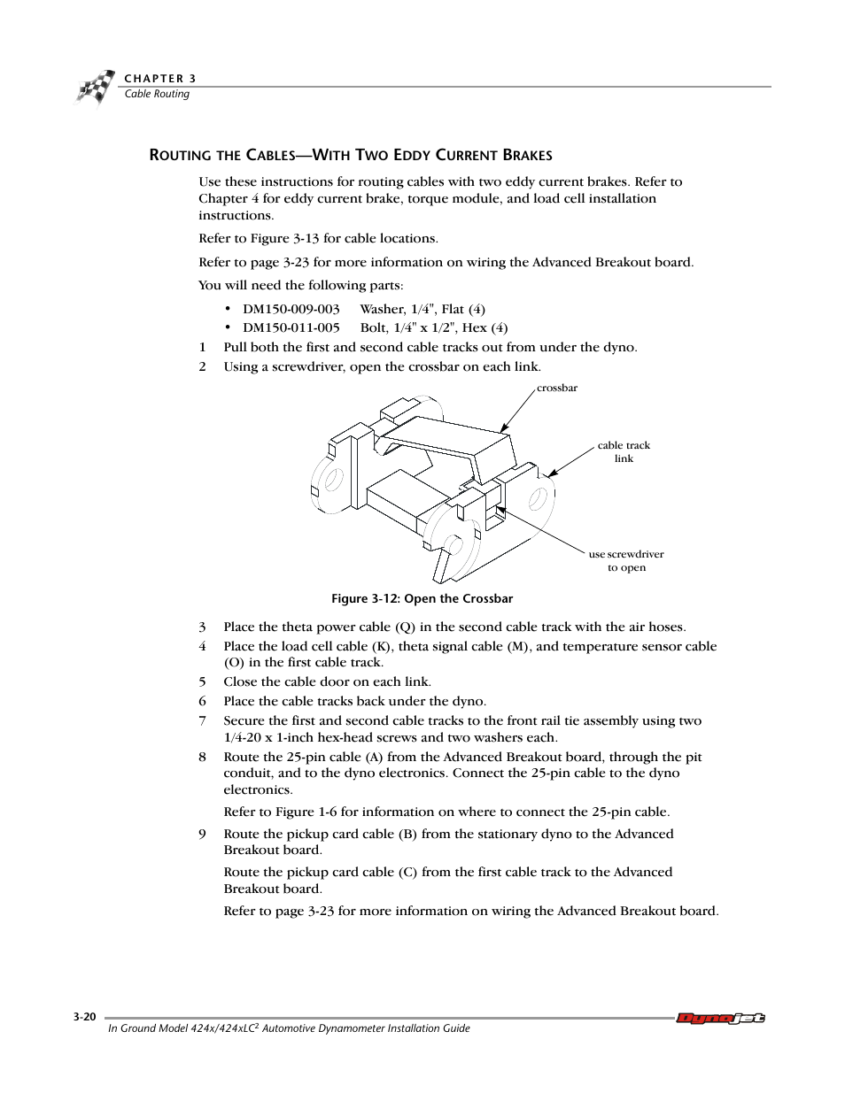 Routing the cables—with two eddy current brakes | Dynojet 424x: Installation Guide User Manual | Page 56 / 153
