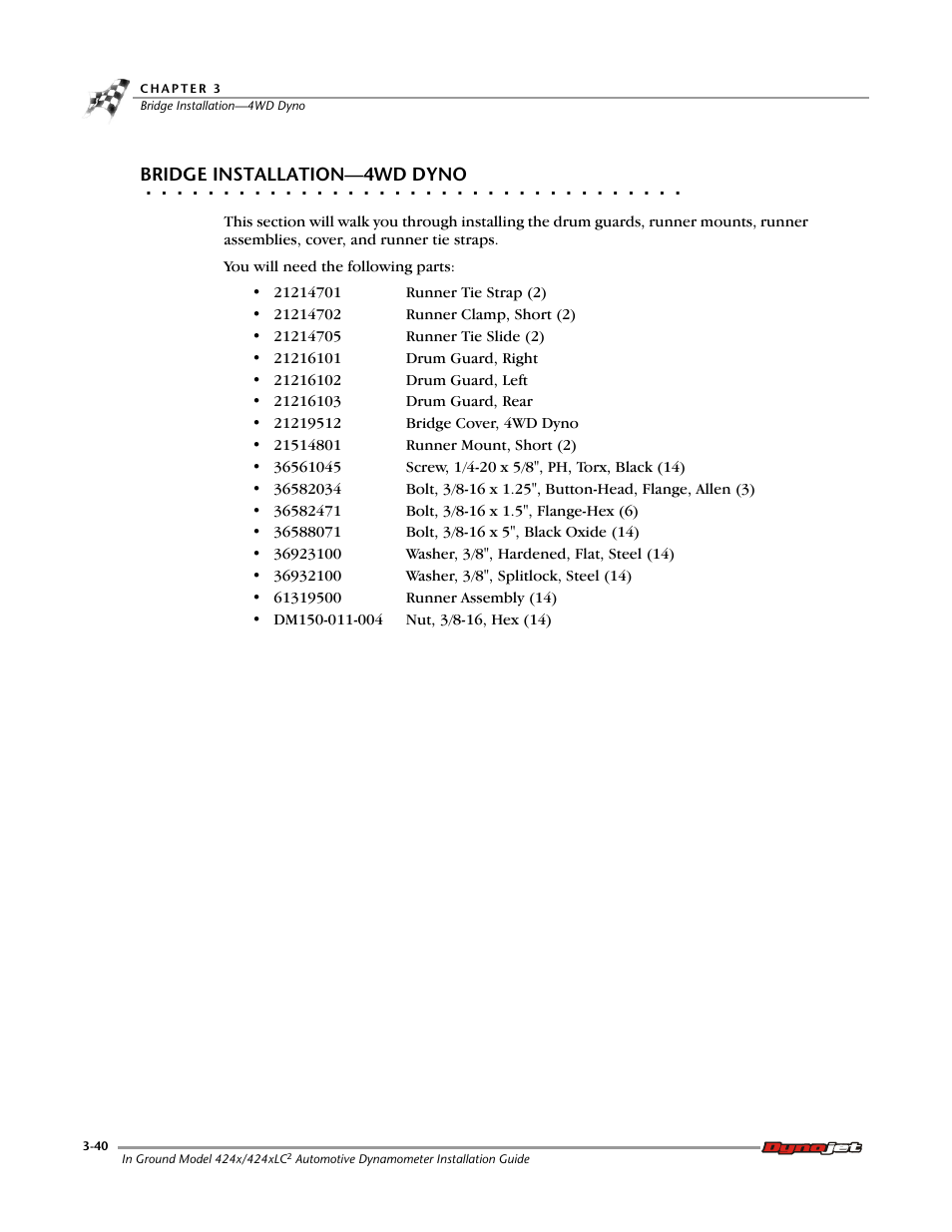 Bridge installation—4wd dyno | Dynojet 424x: Installation Guide User Manual | Page 76 / 153