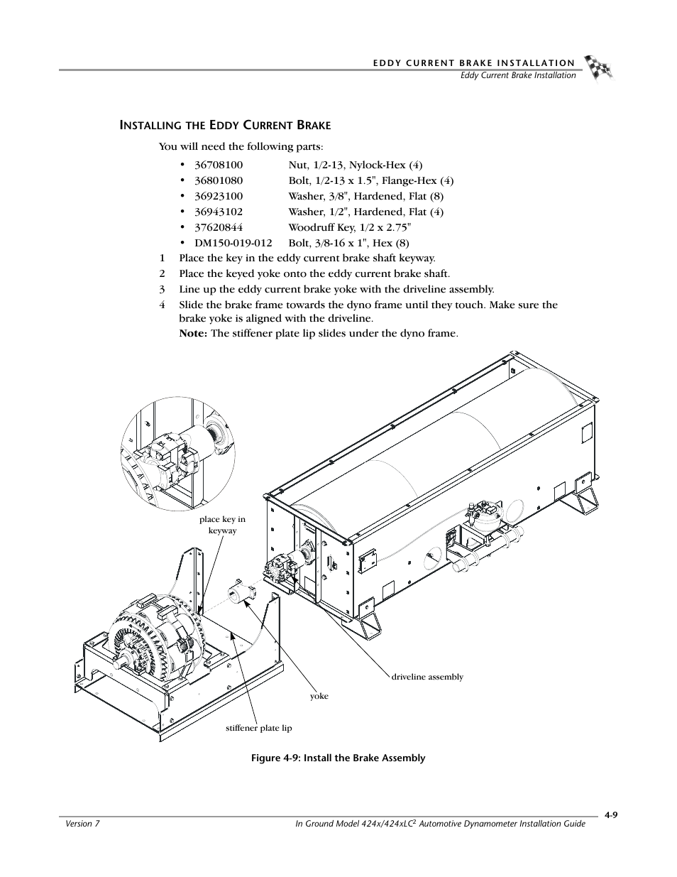 Installing the eddy current brake | Dynojet 424x: Installation Guide User Manual | Page 93 / 153