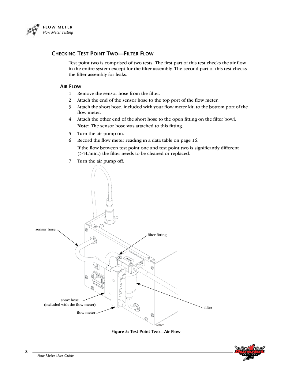 Checking test point two—filter flow | Dynojet Flow Meter User Manual | Page 12 / 22