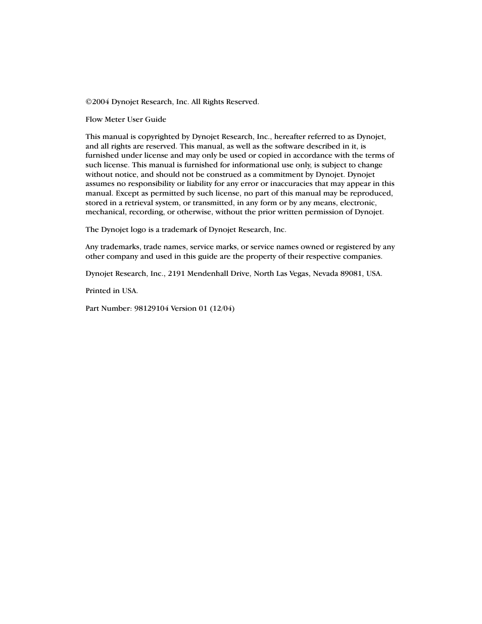 Copy | Dynojet Flow Meter User Manual | Page 2 / 22