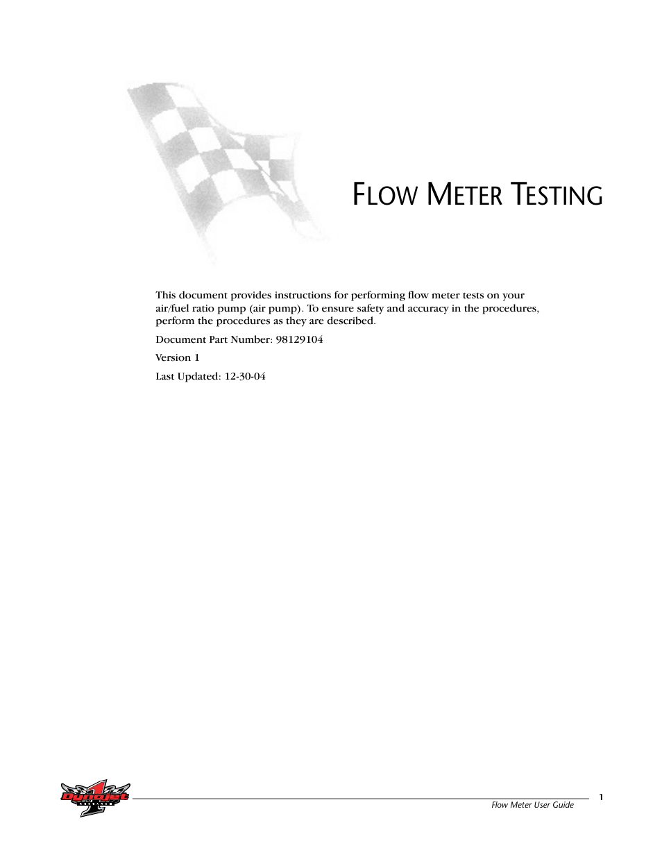 Flow meter testing | Dynojet Flow Meter User Manual | Page 5 / 22