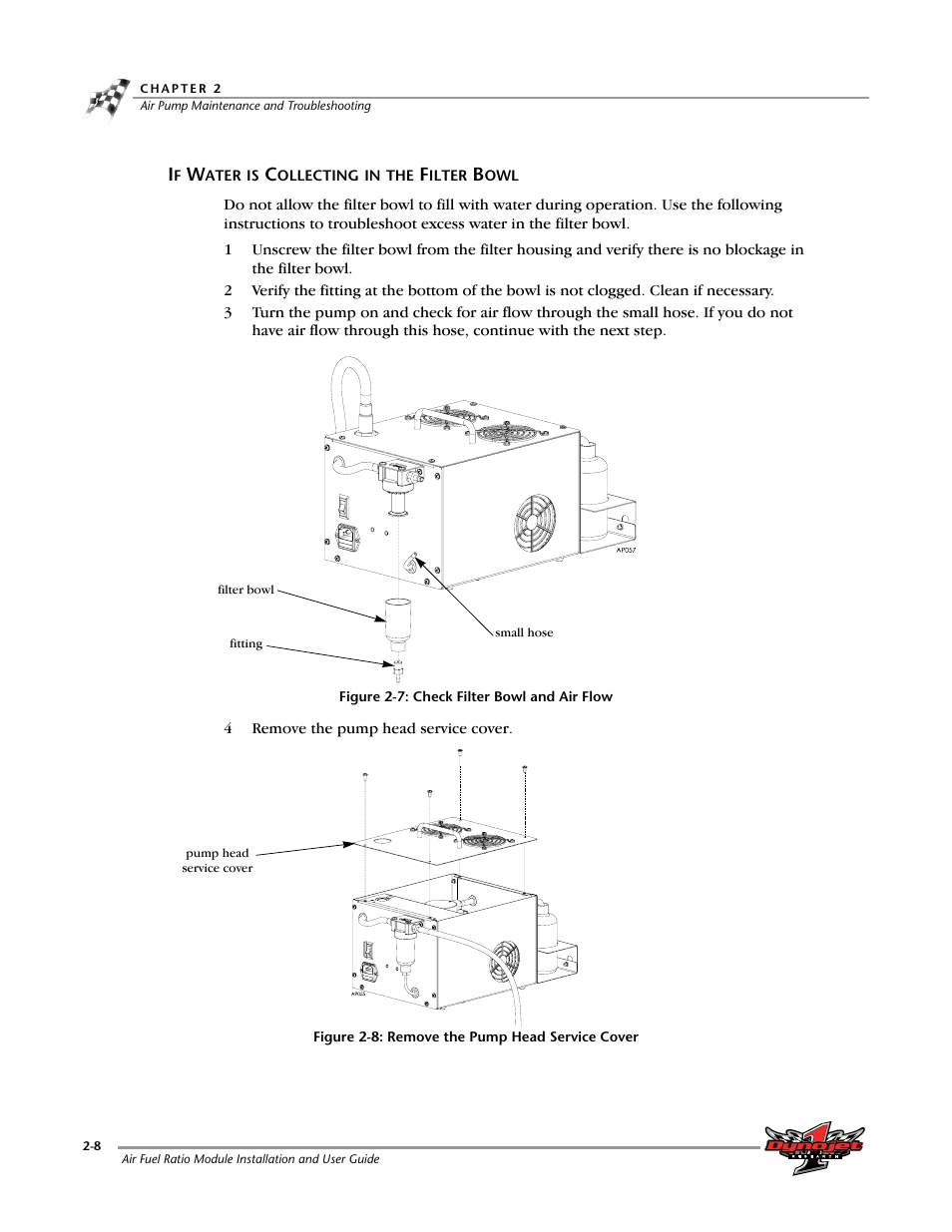 If water is collecting in the filter bowl, If water is collecting in the filter bowl -8 | Dynojet Air Fuel Ratio Module User Manual | Page 18 / 36