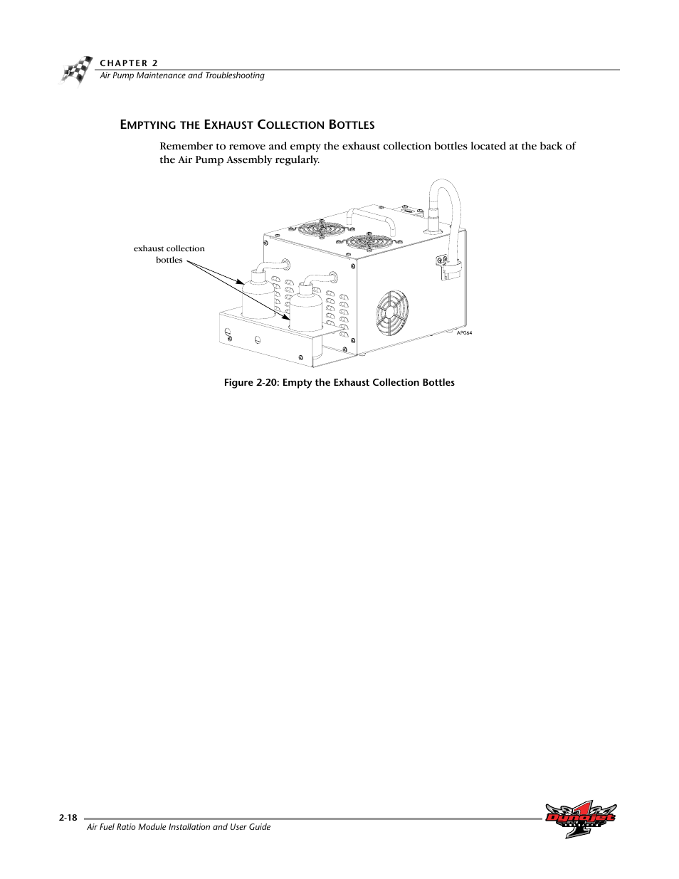 Emptying the exhaust collection bottles, Emptying the exhaust collection bottles -18 | Dynojet Air Fuel Ratio Module User Manual | Page 28 / 36