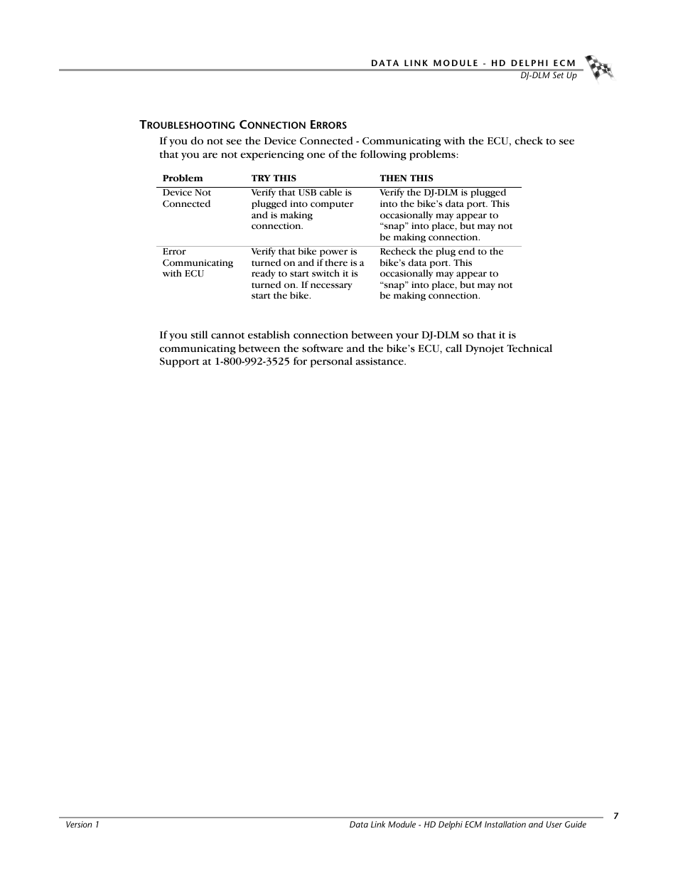 Dynojet Data Link Module - HD Delphi ECM User Manual | Page 11 / 18