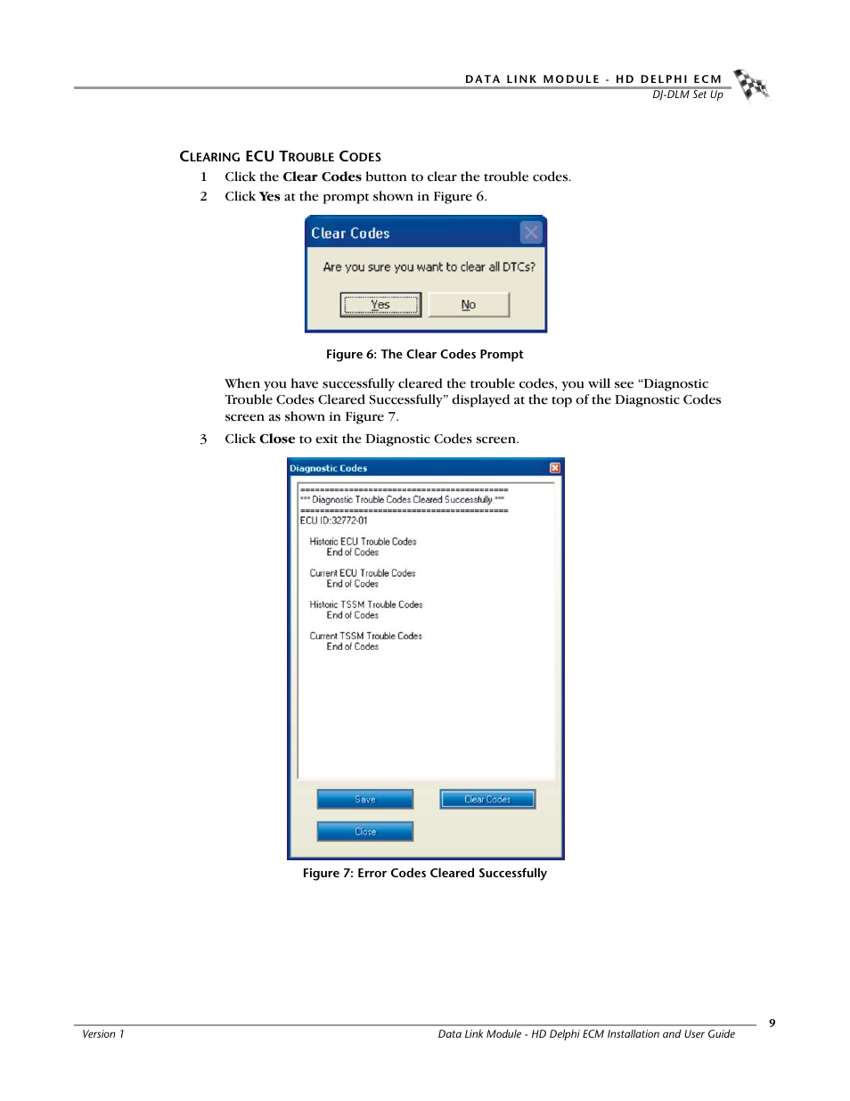 Clearing ecu trouble codes | Dynojet Data Link Module - HD Delphi ECM User Manual | Page 13 / 18