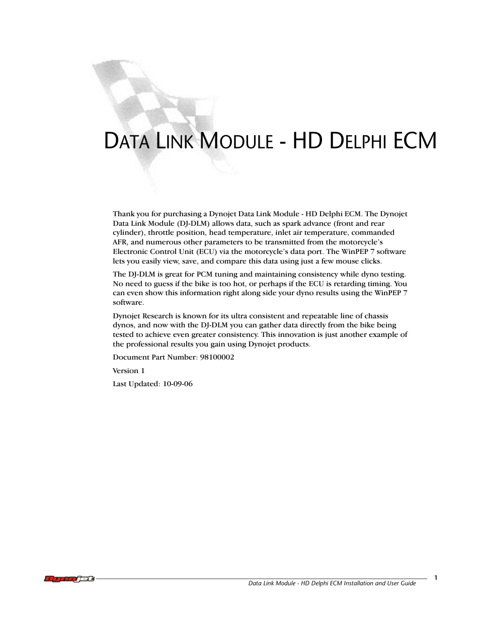 Data link module - hd delphi ecm, Hd d | Dynojet Data Link Module - HD Delphi ECM User Manual | Page 5 / 18