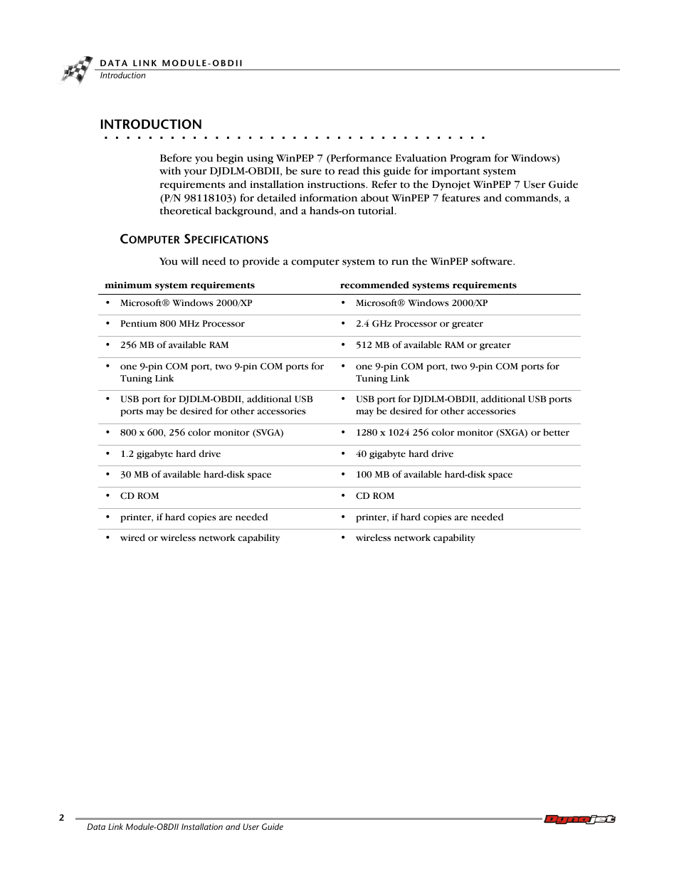 Introduction | Dynojet Data Link Module - OBDII User Manual | Page 6 / 33