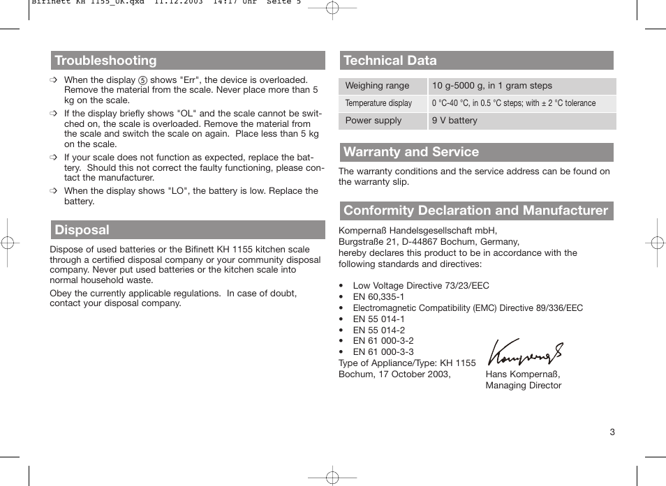 Bifinett KH 1155 User Manual | Page 5 / 7