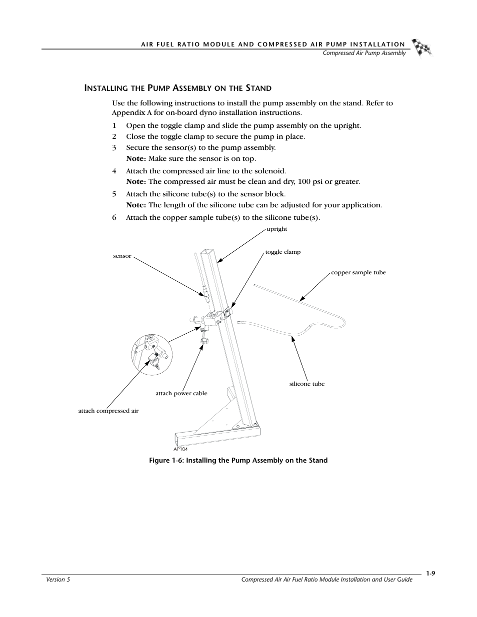 Installing the pump assembly on the stand | Dynojet Compressed Air Air/Fuel Ratio Module User Manual | Page 13 / 33