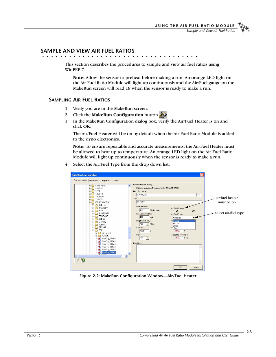 Sample and view air fuel ratios, Sampling air fuel ratios | Dynojet Compressed Air Air/Fuel Ratio Module User Manual | Page 19 / 33