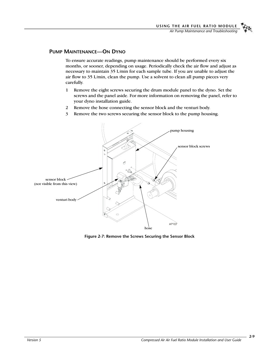 Pump maintenance-on dyno | Dynojet Compressed Air Air/Fuel Ratio Module User Manual | Page 25 / 33