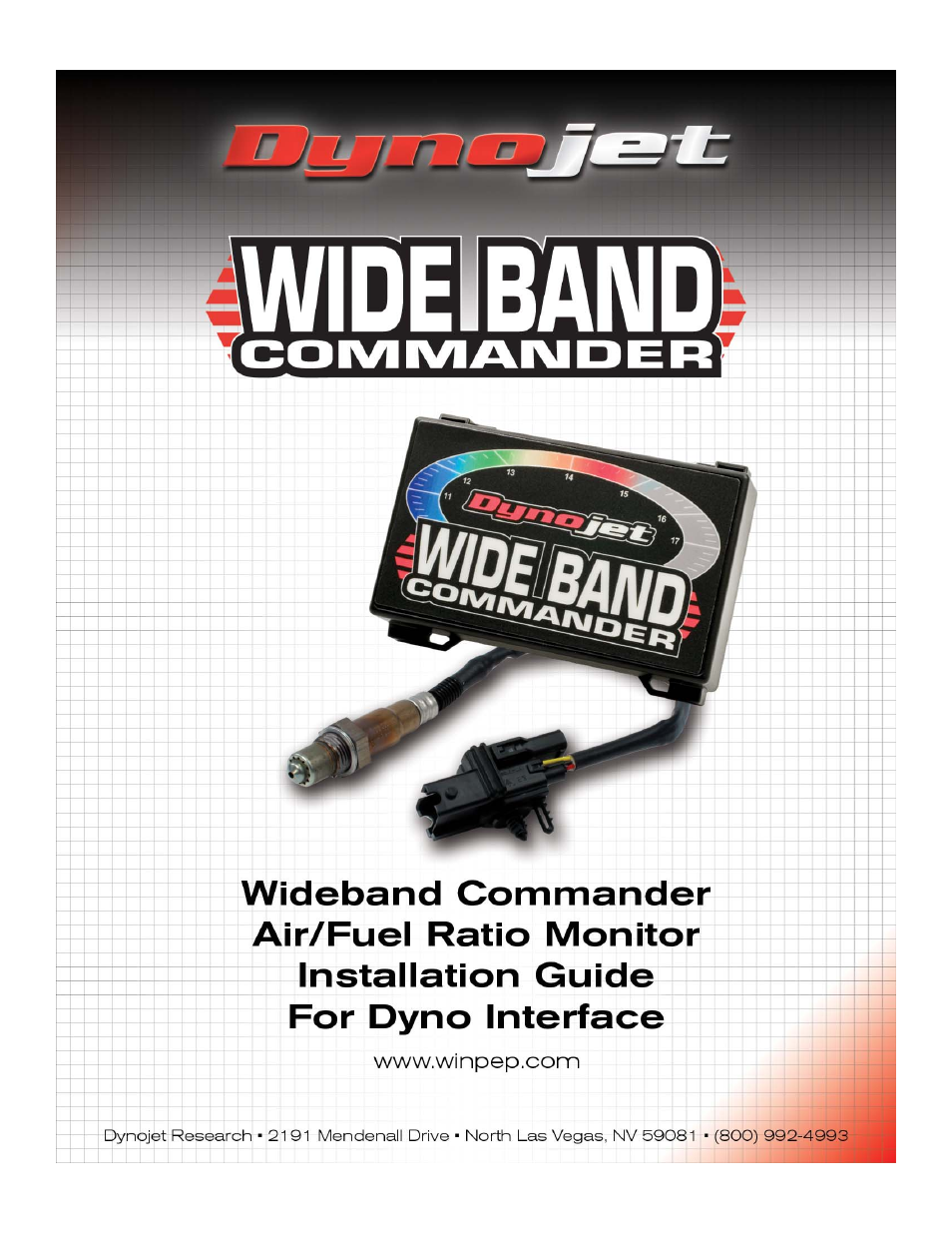 Dynojet Wideband Commander Air/Fuel Ratio Monitor User Manual | 4 pages