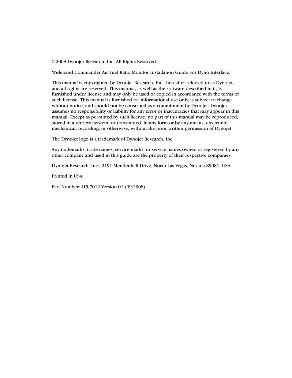 Dynojet Wideband Commander Air/Fuel Ratio Monitor User Manual | Page 2 / 4