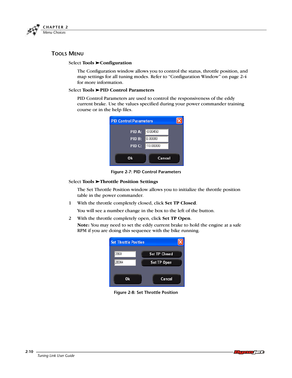 Tools menu, Tools menu -10 | Dynojet Tuning Link User Manual | Page 22 / 36