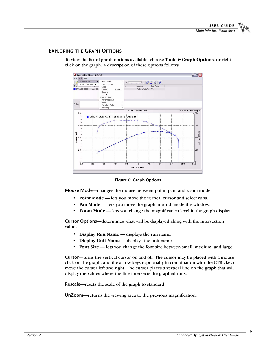Exploring the graph options | Dynojet Run Viewer Complete User Manual | Page 13 / 22