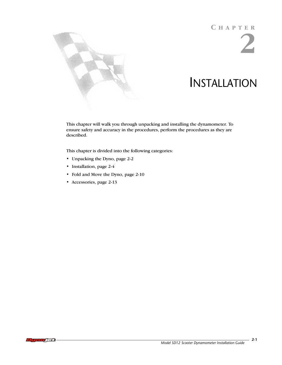 2 - installation | Dynojet Scooter Dyno SD-12 Manual User Manual | Page 17 / 44